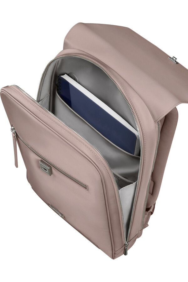 mochila zalia 3.0 com aba 14.1 rosa antigo