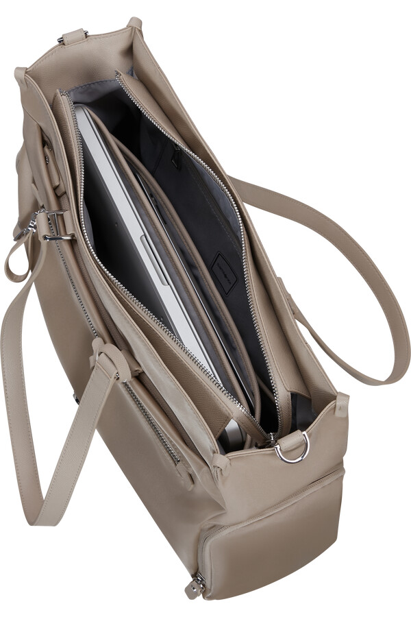 karissa evo tote 14.1 bege areia