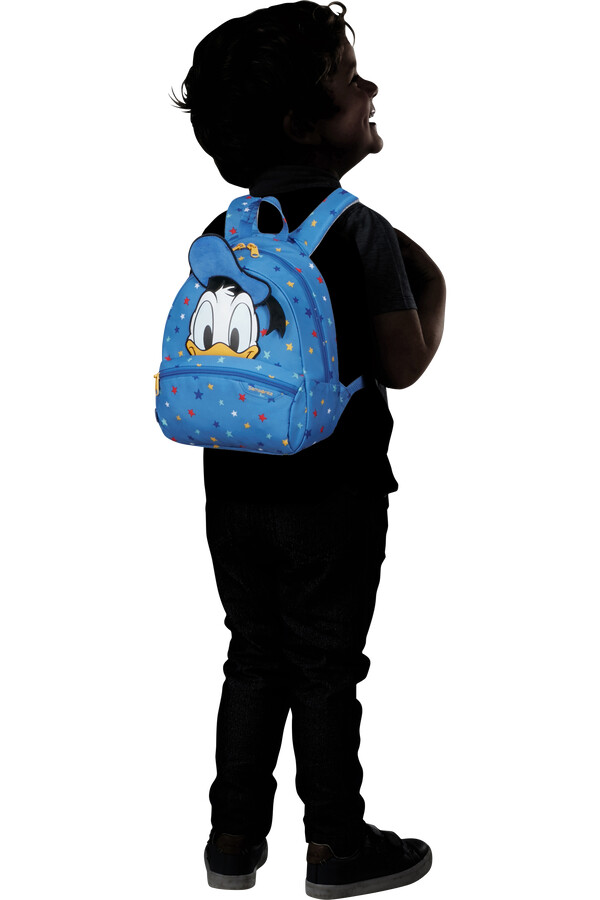 mochila disney ultimate 2.0 tamanho p com estrelas do donald