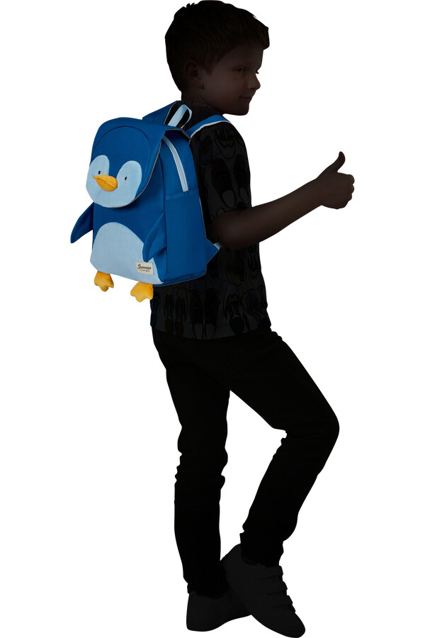 mochila ecológica happy sammies tamanho p pinguim peter