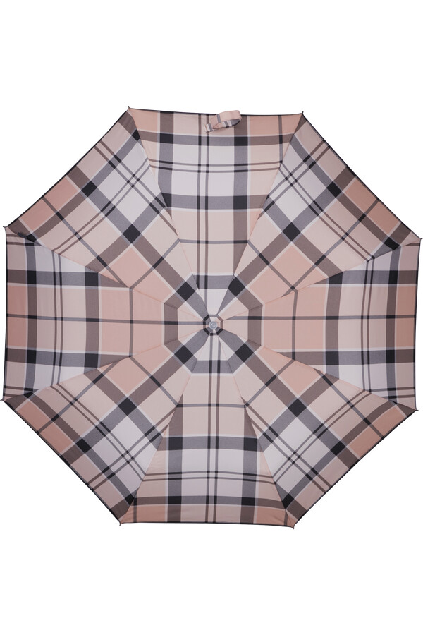 guarda-chuva alu drop s xadrez bege