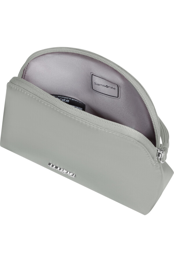 necessaire para cosméticos move pouchy cor sálvia seca.