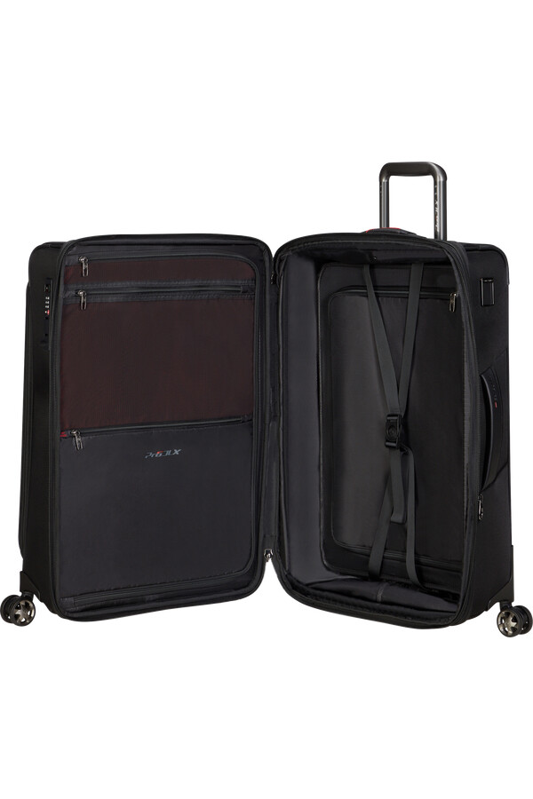 carrinho de viagem pro-dlx 6 trvl spinner expansível 4 rodas 67cm preto