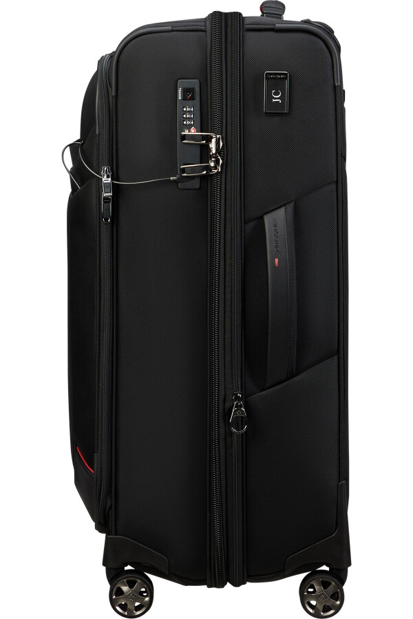 carrinho de viagem pro-dlx 6 trvl spinner expansível 4 rodas 67cm preto