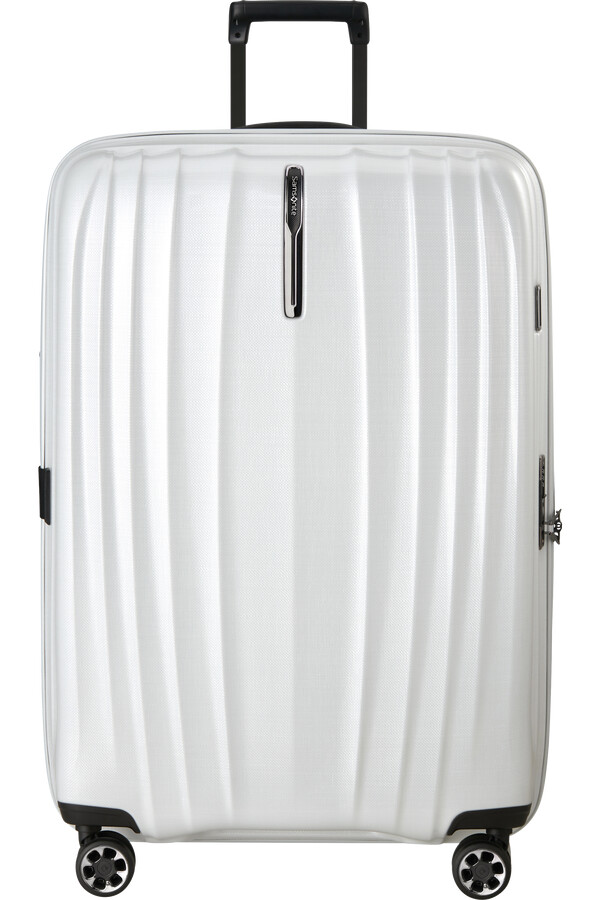 mala de rodinhas nexis spinner expansível 4 rodas 82cm algodão branco