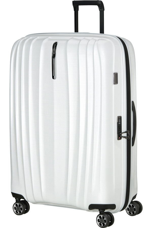 mala de rodinhas nexis spinner expansível 4 rodas 82cm algodão branco