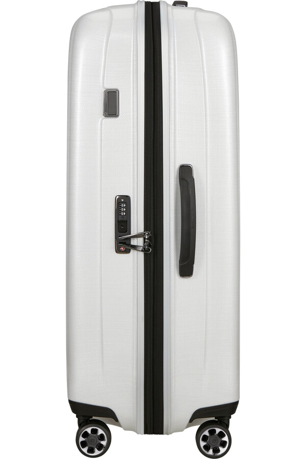 mala de rodinhas nexis spinner expansível 4 rodas 82cm algodão branco