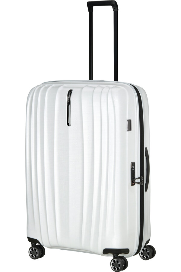 mala de rodinhas nexis spinner expansível 4 rodas 82cm algodão branco