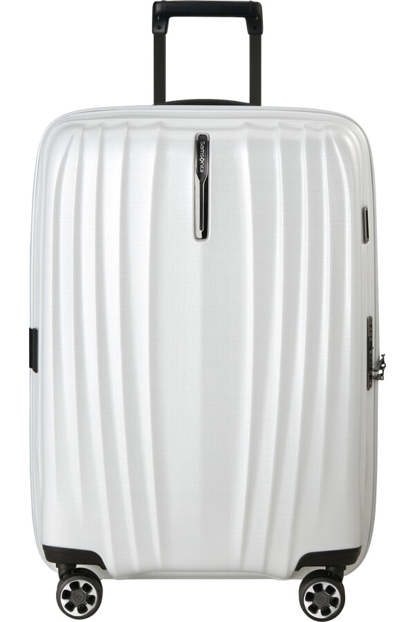 mala de rodinhas nexis spinner expansível 4 rodas 70cm algodão branco