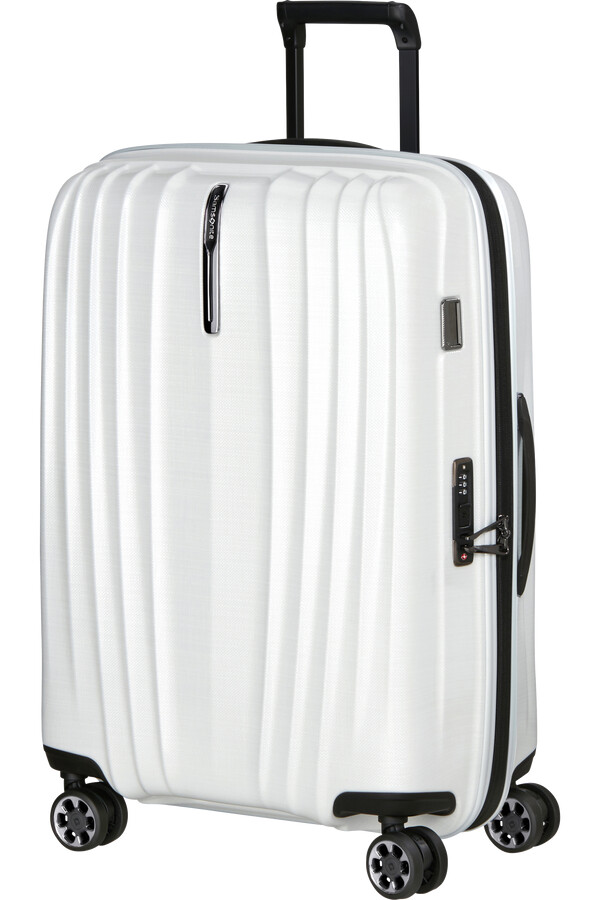 mala de rodinhas nexis spinner expansível 4 rodas 70cm algodão branco