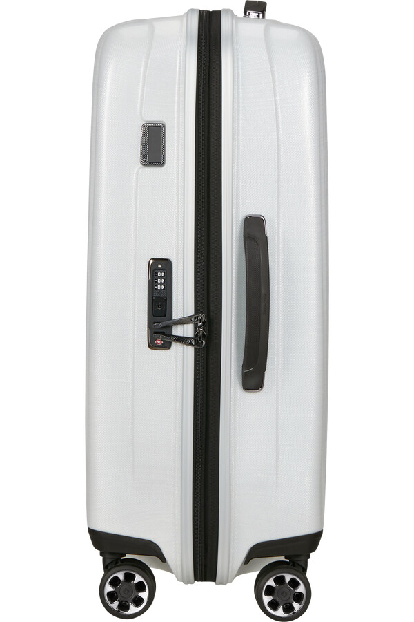 mala de rodinhas nexis spinner expansível 4 rodas 70cm algodão branco