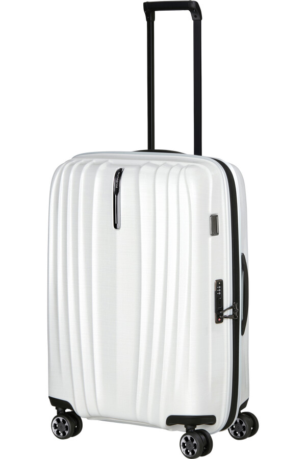 mala de rodinhas nexis spinner expansível 4 rodas 70cm algodão branco