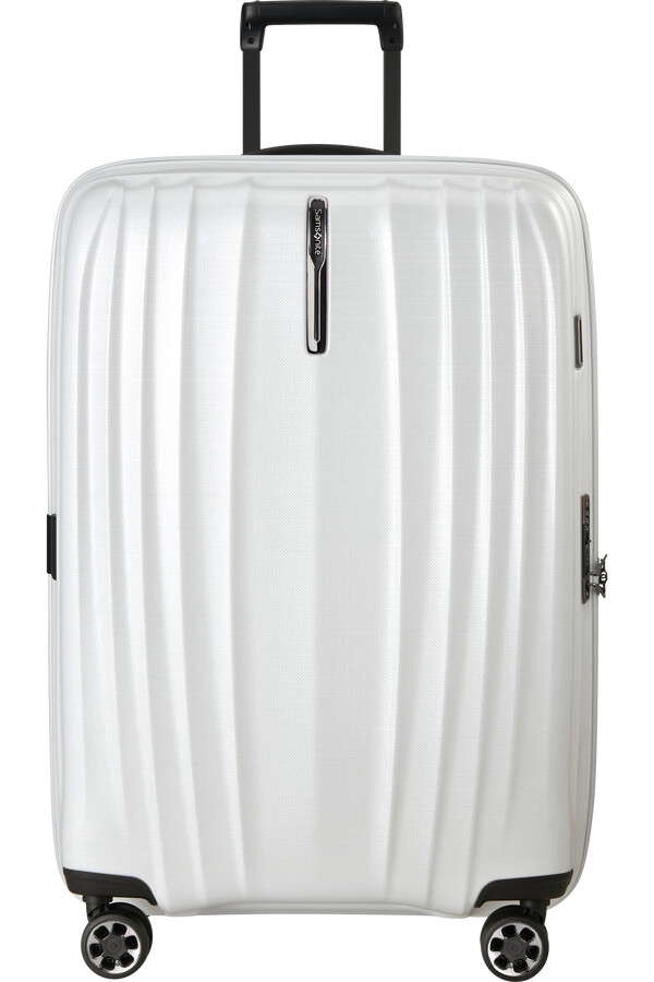 mala de rodinhas nexis spinner expansível 4 rodas 76cm algodão branco