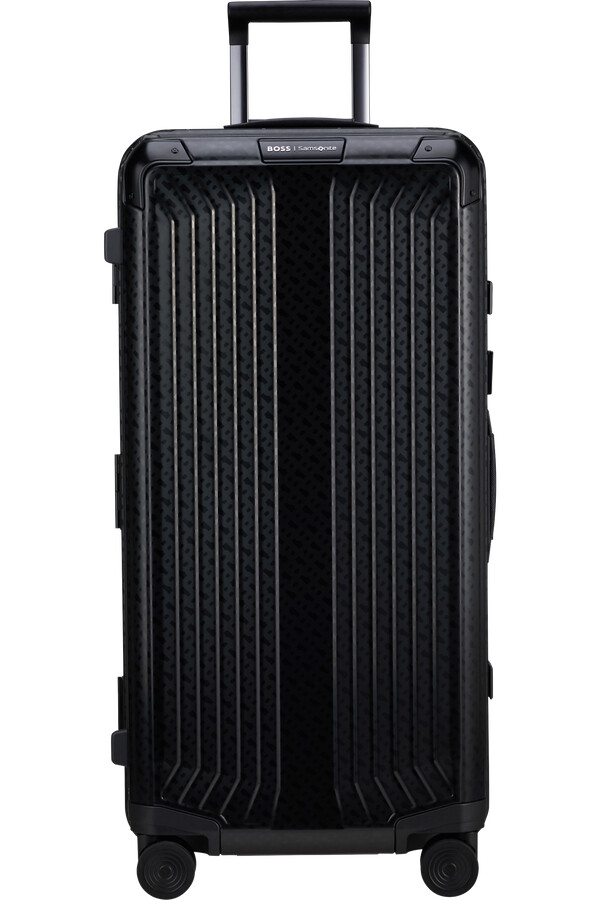 boss mala de rodinhas samsonite spinner 4 rodas 80cm grafite monograma