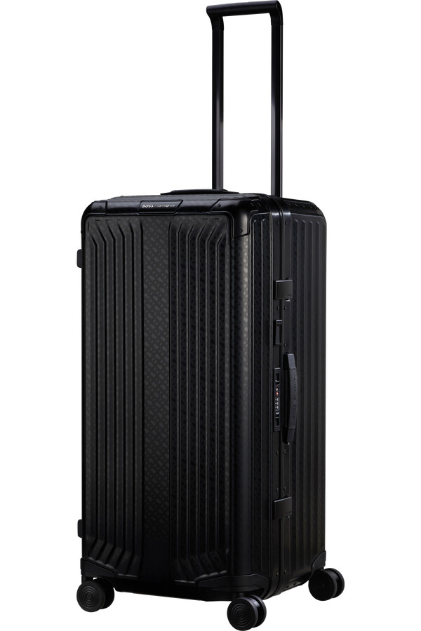 boss mala de rodinhas samsonite spinner 4 rodas 80cm grafite monograma