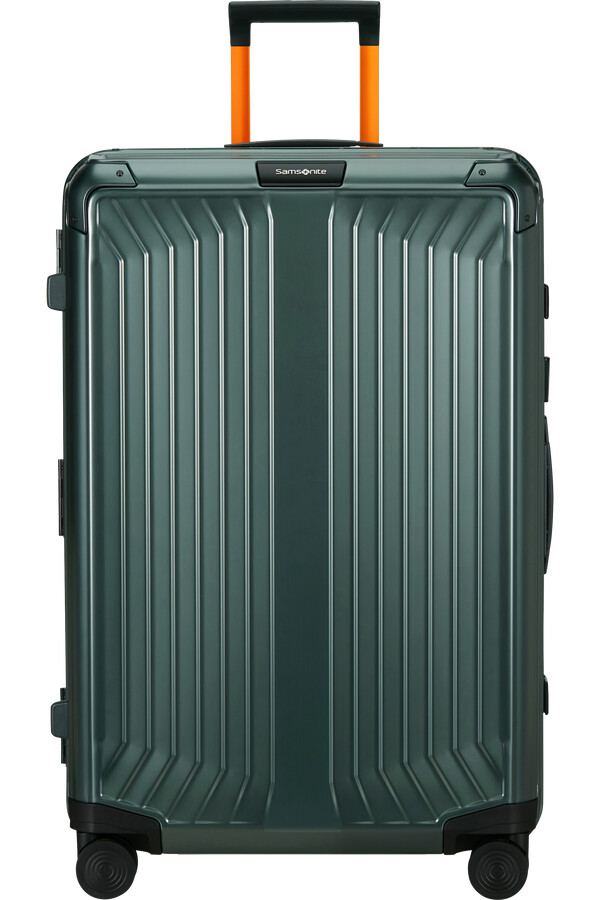 mala lite-box alu spinner 4 rodas 76cm verde sálvialaranja