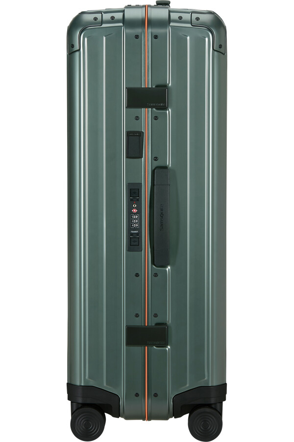 mala lite-box alu spinner 4 rodas 76cm verde sálvialaranja