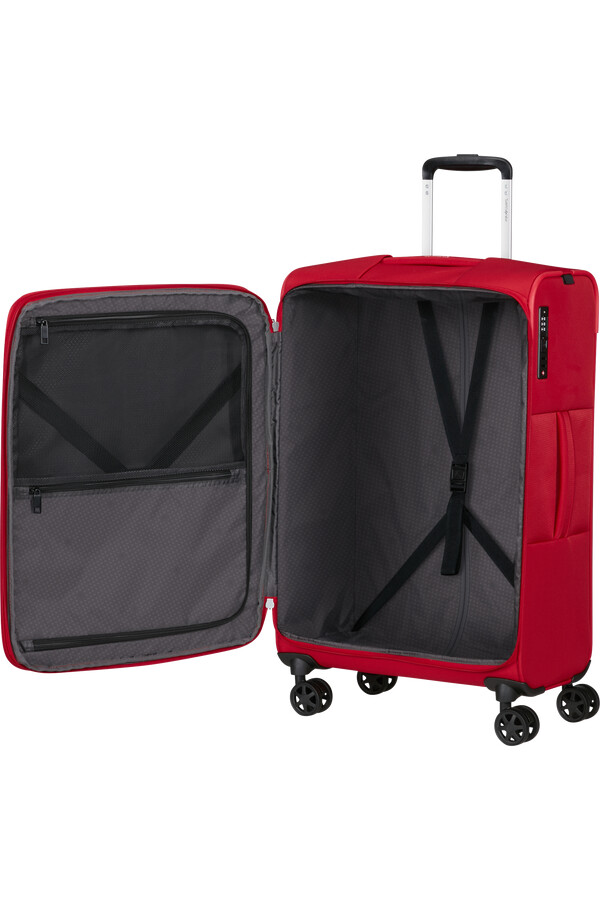 carrinho giratório expansível gotwist 4 rodas 68cm vermelho verdadeiro