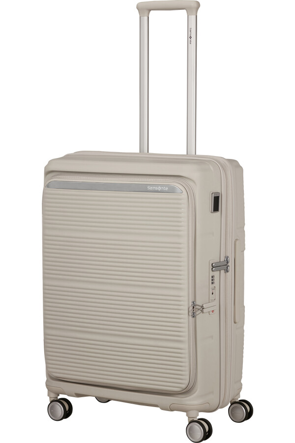 mala paralux spinner expansível 4 rodas 67cm cinza pedra