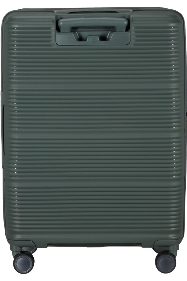 mala paralux spinner expansível 4 rodas 67cm verde oliva