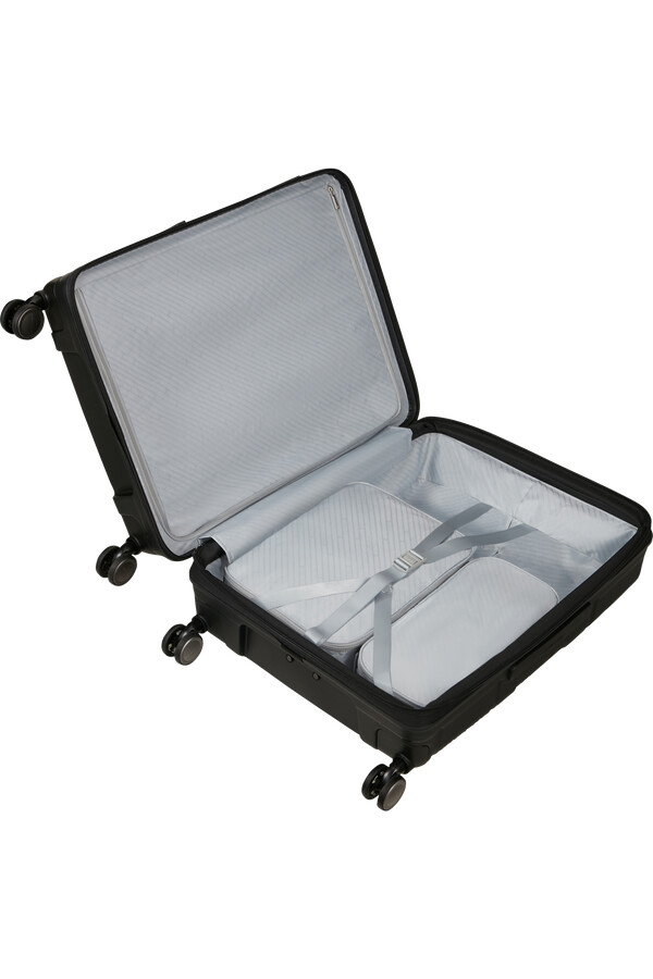 carrinho paralux spinner expansível 4 rodas 67cm preto