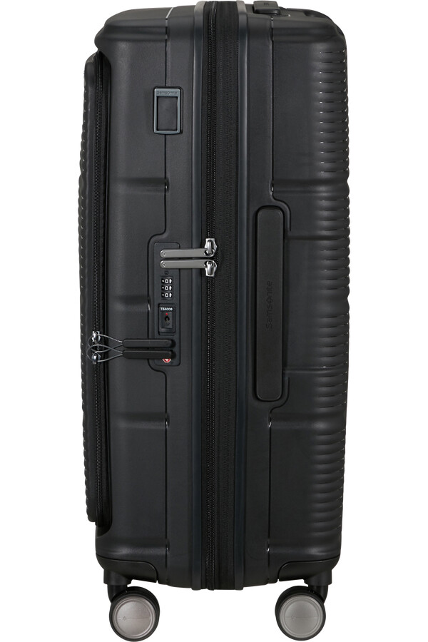 carrinho paralux spinner expansível 4 rodas 67cm preto