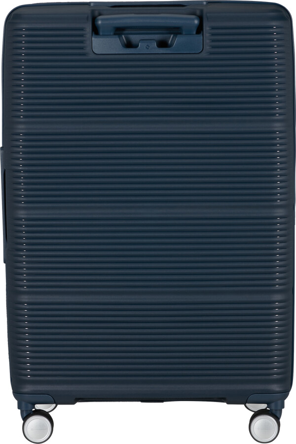 mala paralux spinner expansível 4 rodas 75cm azul marinho