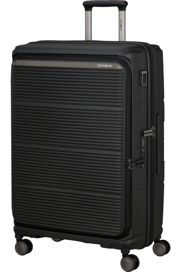 carrinho paralux spinner expansível 4 rodas 75cm preto