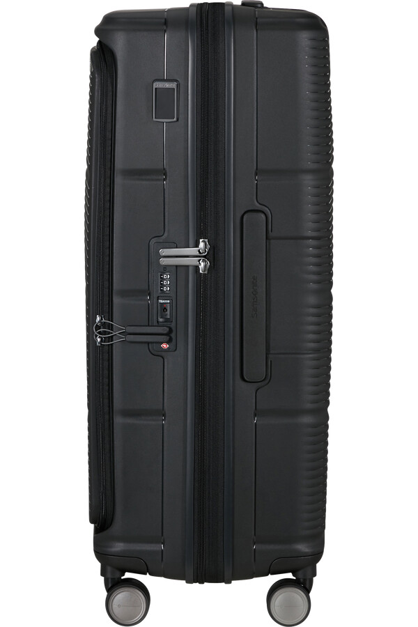 carrinho paralux spinner expansível 4 rodas 75cm preto