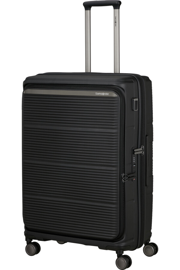 carrinho paralux spinner expansível 4 rodas 75cm preto