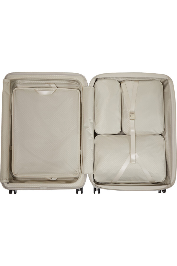 carrinho de bebê paralux spinner expansível 4 rodas 75cm cinza pedra