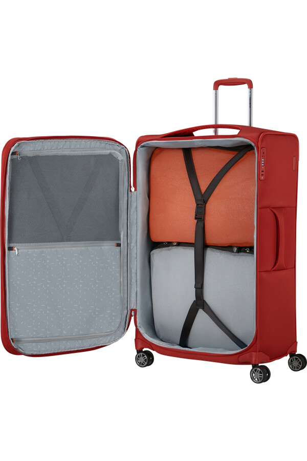carrinho de bebê re-lite spinner expansível 4 rodas 78cm vermelho papoula