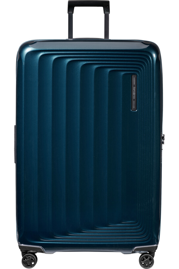 carrinho nuon spinner expansível 4 rodas 81cm azul metálico escuro