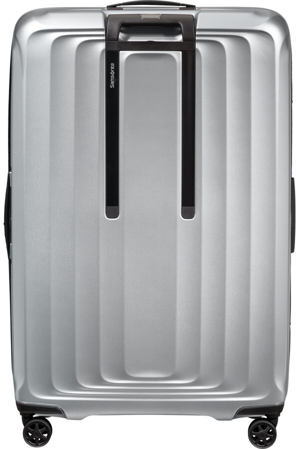 carrinho nuon spinner expansível 4 rodas 81cm prata fosco