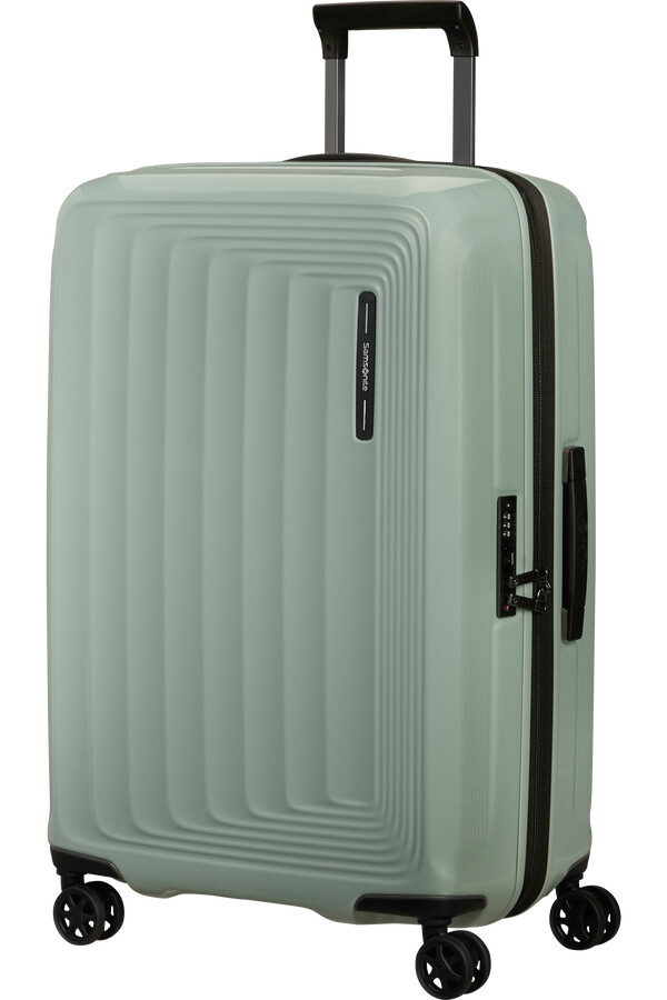 carrinho nuon spinner expansível 4 rodas 69cm verde mineral metálico