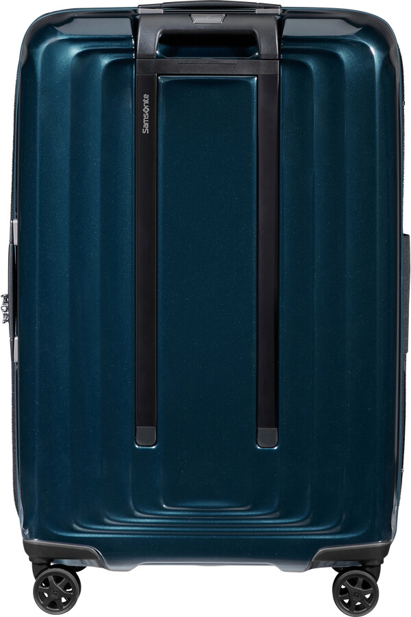 carrinho nuon spinner expansível 4 rodas 69cm azul metálico escuro