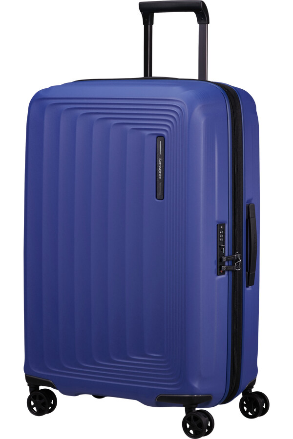 mala nuon spinner expansível 4 rodas 69cm azul náutico fosco