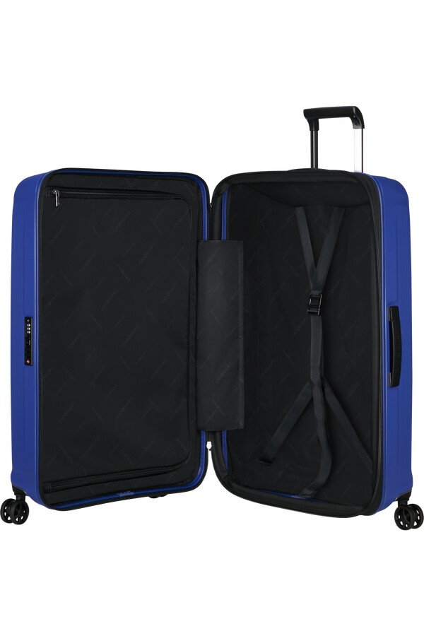 carrinho nuon spinner expansível 4 rodas 75cm azul náutico fosco