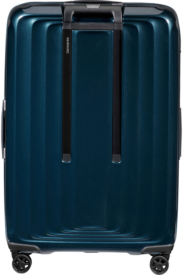 carrinho nuon spinner expansível 4 rodas 75cm azul metálico escuro