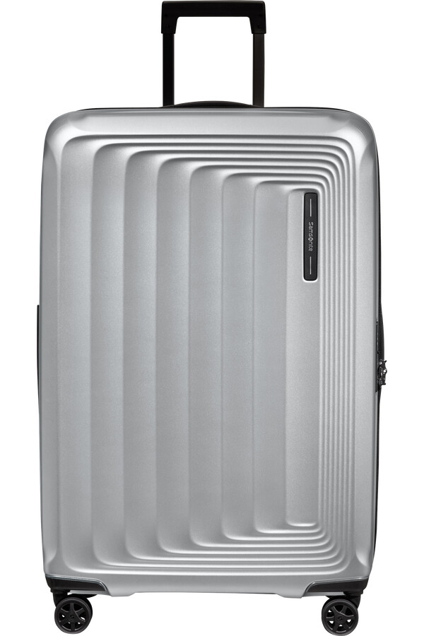 carrinho nuon spinner expansível 4 rodas 75cm prata fosco