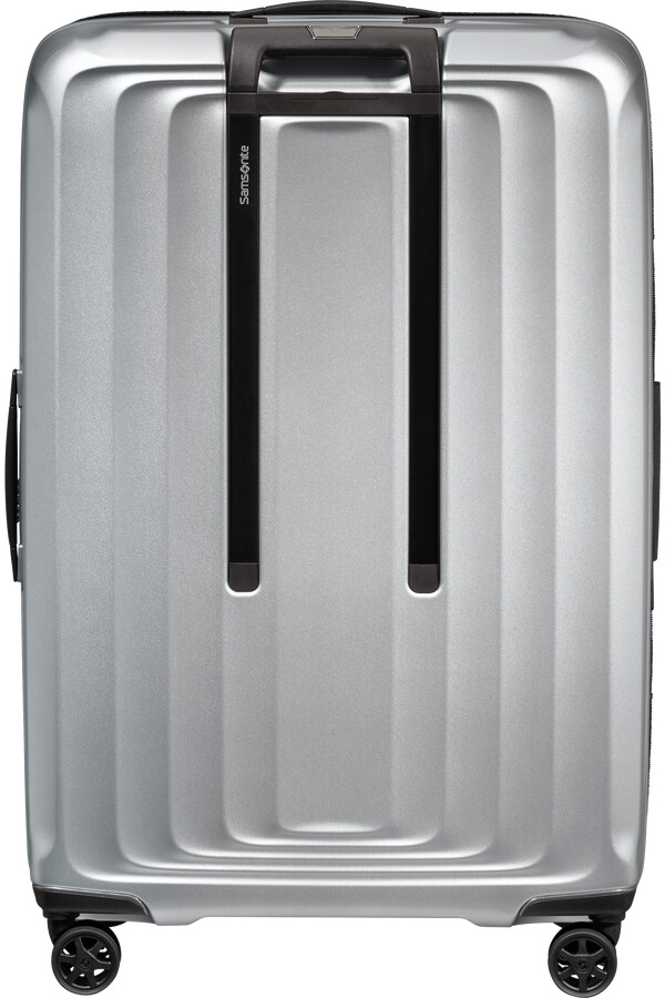 carrinho nuon spinner expansível 4 rodas 75cm prata fosco