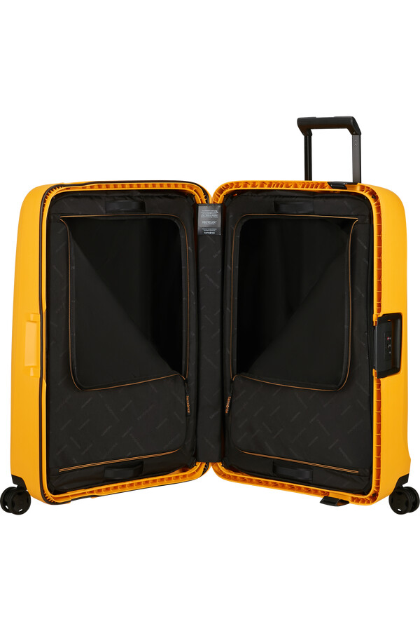 mala de rodinhas essens spinner 4 rodas 69cm amarelo radiante