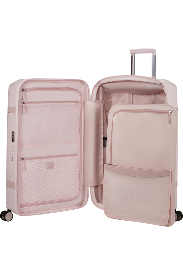 image spinner expansível 4 rodas 75cm rosa