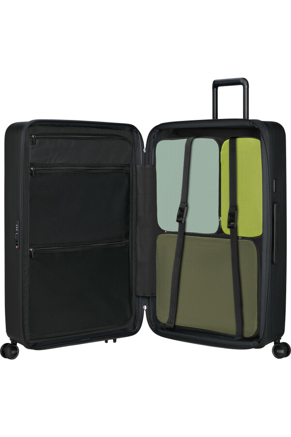 carrinho expansível restackd spinner 4 rodas 81cm preto