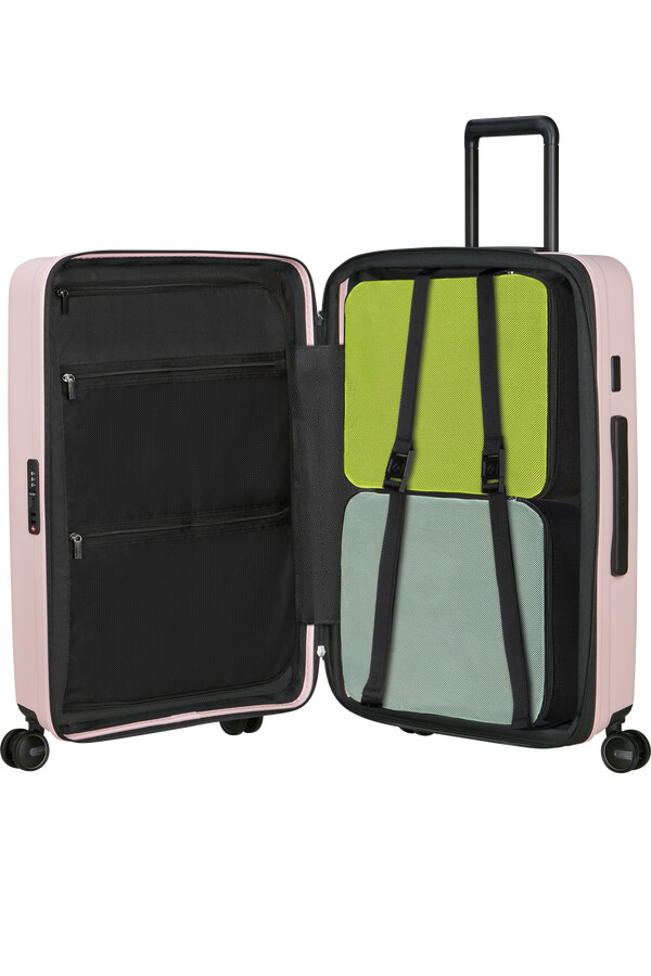 carrinho de bebê restackd spinner expansível 4 rodas 68cm rosa