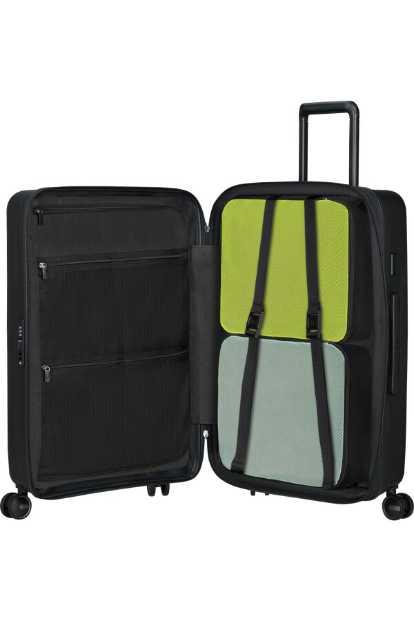 carrinho expansível restackd spinner 4 rodas 68cm preto