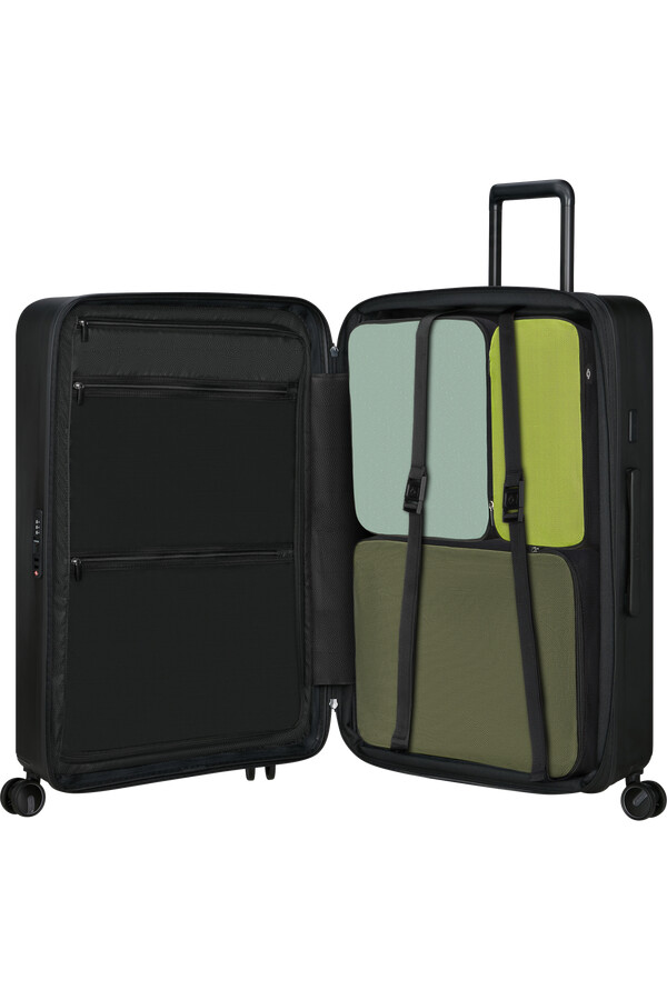 carrinho de bebê restackd spinner expansível 4 rodas 75cm preto