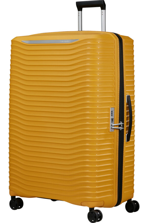 carrinho upscape spinner expansível 4 rodas 81cm amarelo