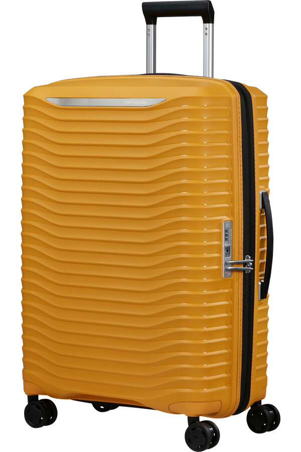carrinho upscape spinner expansível 4 rodas 68cm amarelo