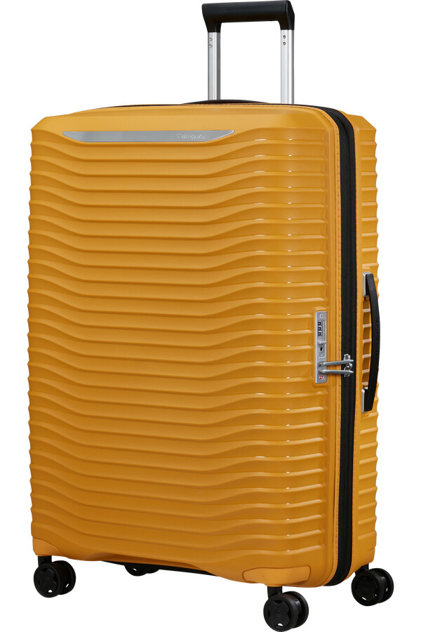 carrinho upscape spinner expansível 4 rodas 75cm amarelo